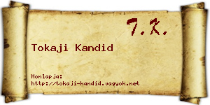 Tokaji Kandid névjegykártya
